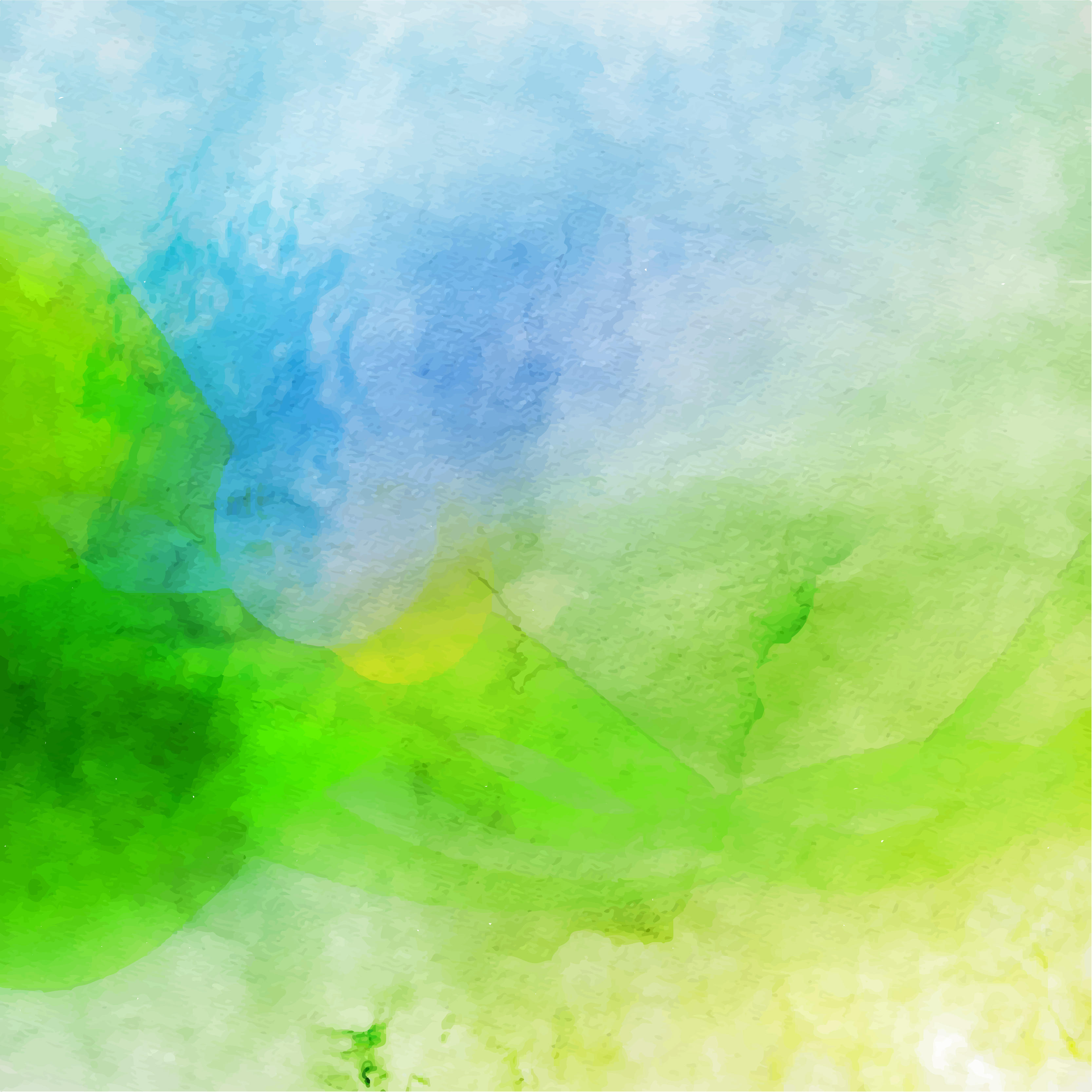 3333x3333 Orange Green Watercolor Background 123freevectors - Green And Blue Watercolor