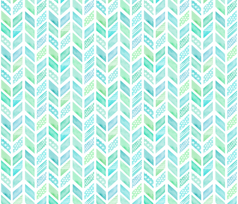 470x403 Watercolor Herringbone In Blue And Green Wallpaper - Green And Blue Watercolor