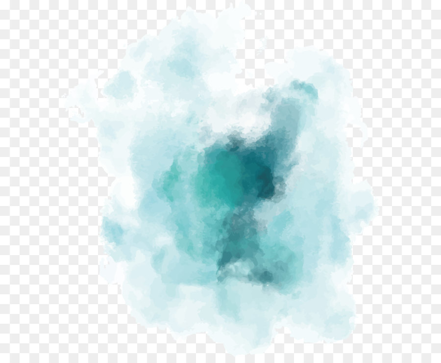 900x740 Watercolor Painting Euclidean Vector - Green And Blue Watercolor