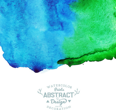 388x368 Watercolor Vector Free Vector Download (832 Free Vector) For - Green And Blue Watercolor