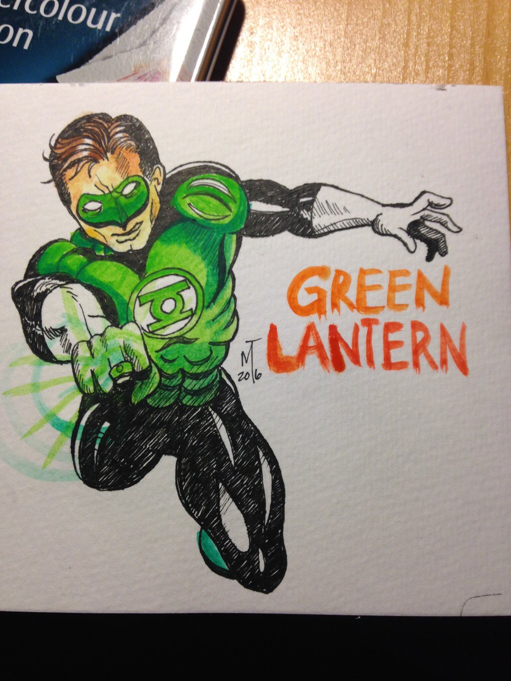 1024x1365 Green Lantern In Watercolor By Megantoy - Green Lantern Watercolor