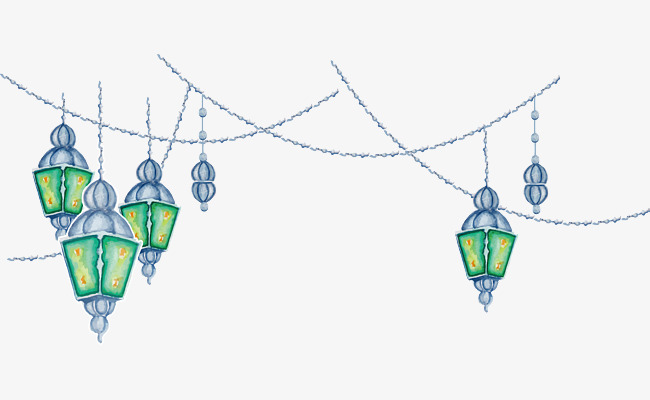 650x400 Green Watercolor Festival Ornaments, Vector Png, Green Lantern - Green Lantern Watercolor