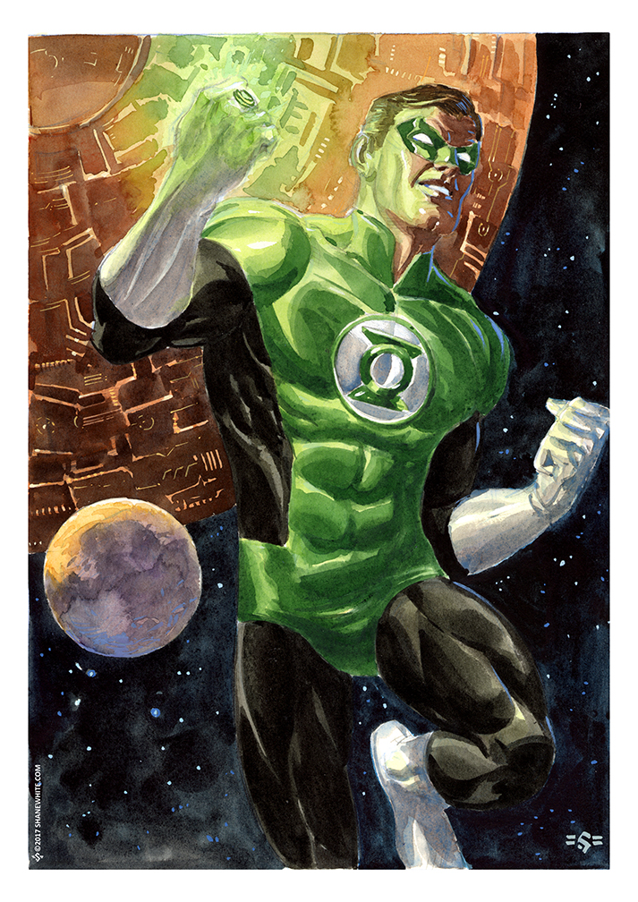713x1008 Shane White Author Amp Illustrator - Green Lantern Watercolor