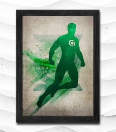 236x268 Splatter Displate The Green Lantern Nerd Art - Green Lantern Watercolor