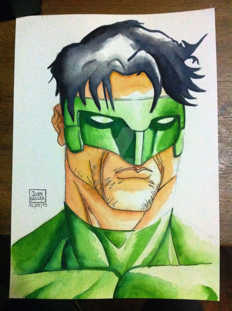 772x1034 Green Lantern Watercolor By John Galilea - Green Lantern Watercolor
