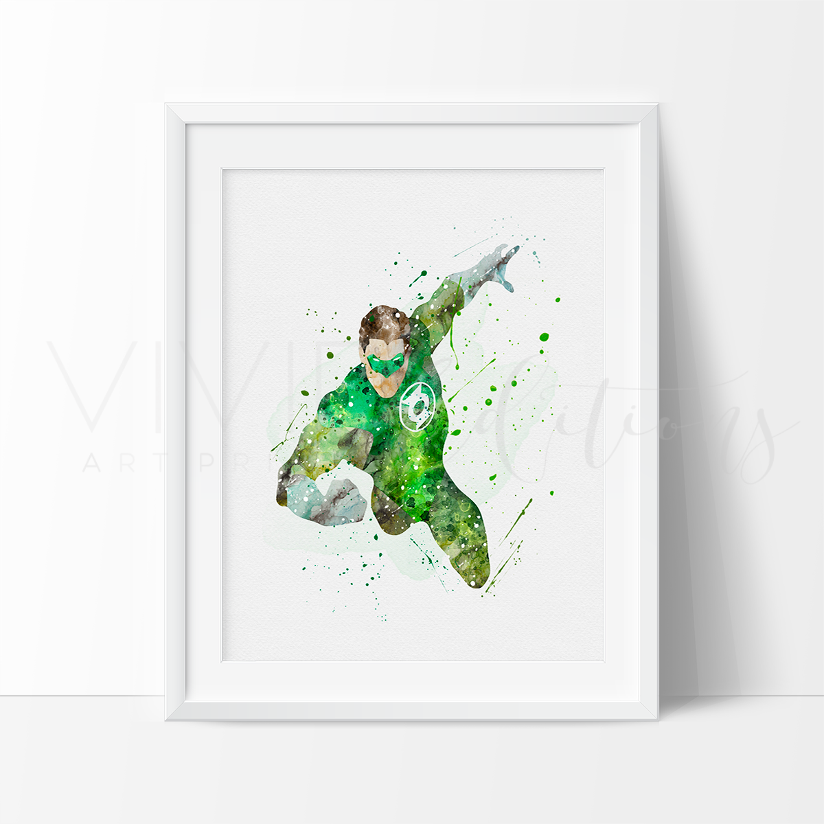 1200x1200 Green Lantern Superhero Nursery Wall Art Baby Boy Decor - Green Lantern Watercolor