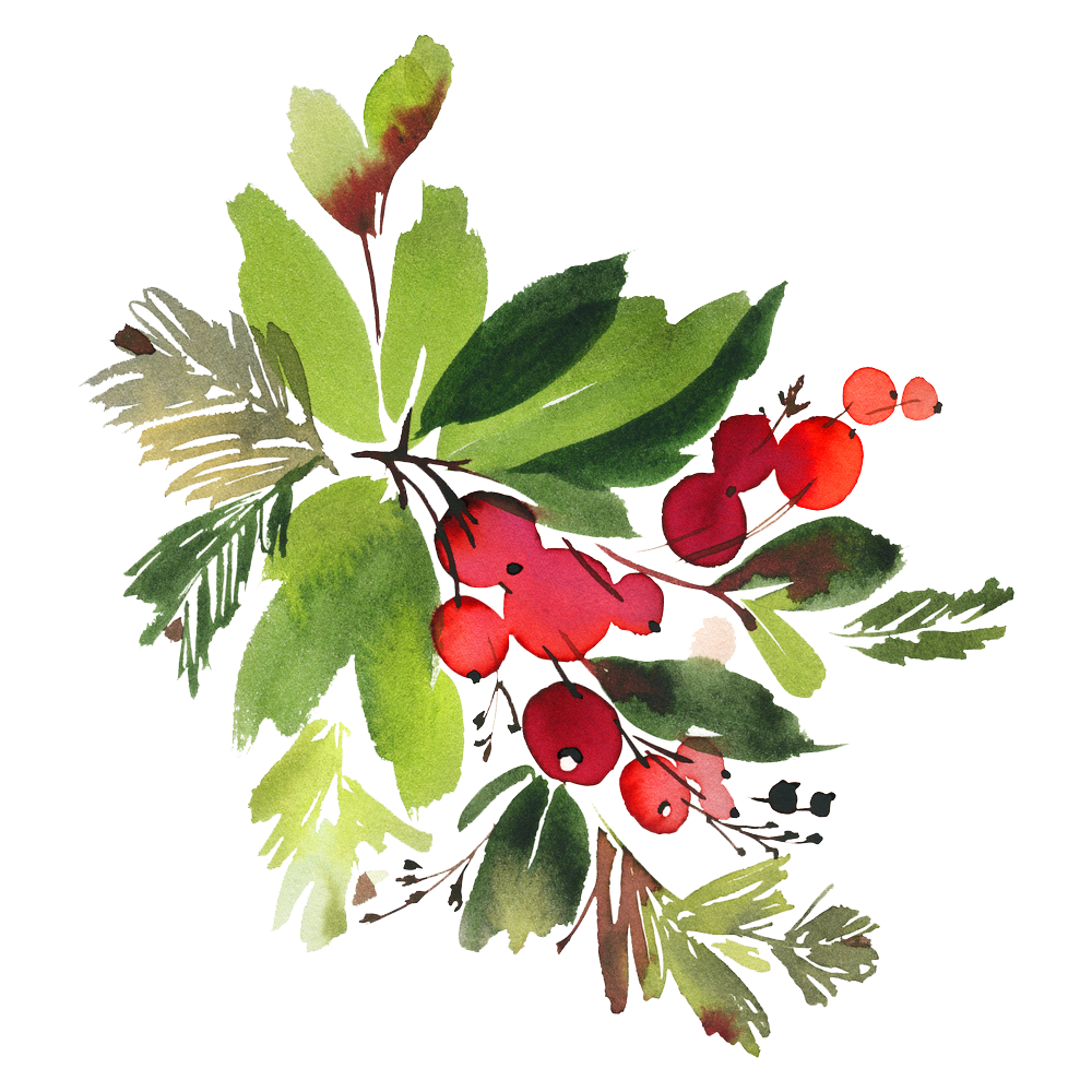 1000x1000 Snowman Watercolor Flowers Png - Green Watercolor Flowers