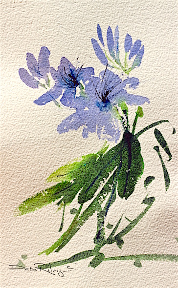 364x590 Easy Watercolor Flowers Debi Riley - Green Watercolor Flowers