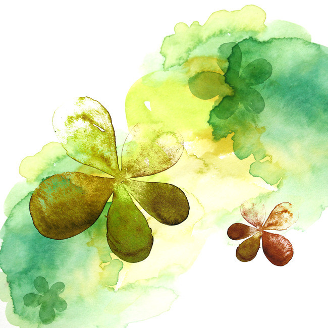 650x650 Elegant Watercolor Flowers Background, Watercolor, Green, Flowers - Green Watercolor Flowers