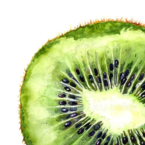 500x500 Love This Kiwi Watercolor Design Kiwi, Watercolor - Green Watercolor Painting