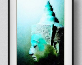 340x270 Watercolor Paintings Etsy Uk - Green Watercolor Painting