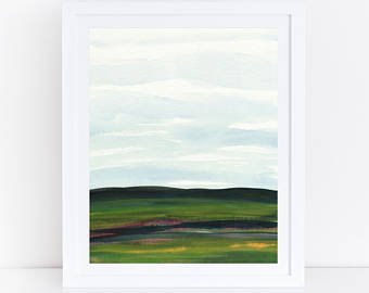 340x270 Watercolor Landscape Etsy - Green Watercolor Painting