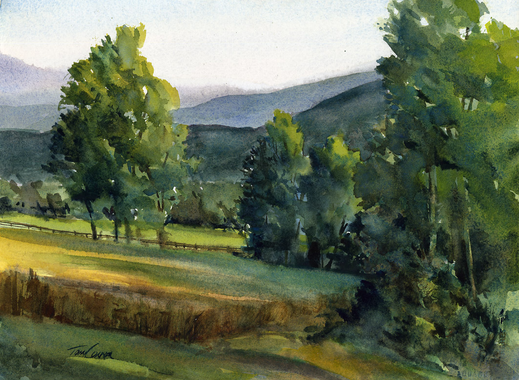 1063x777 Drawing Amp Painting Classes Vermont Watercolor Artist Tony Conner - Green Watercolor Painting