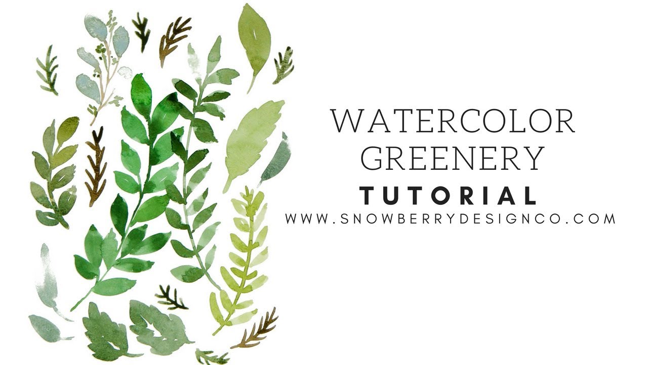 1280x720 How To Paint Leaves, Ferns And Greenery Beginner Watercolor - Greenery Watercolor