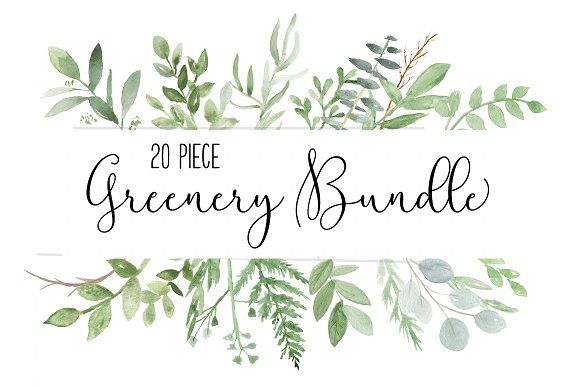 580x386 Pin By Dailymiracledigitals On Watercolor Graphics - Greenery Watercolor