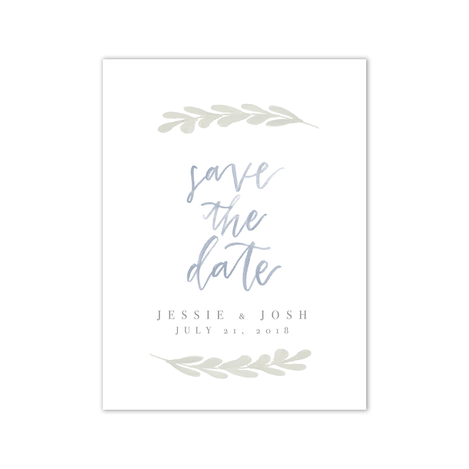 1979x1979 Simple Greenery Watercolor Save The Date Oh Joyful Day - Greenery Watercolor