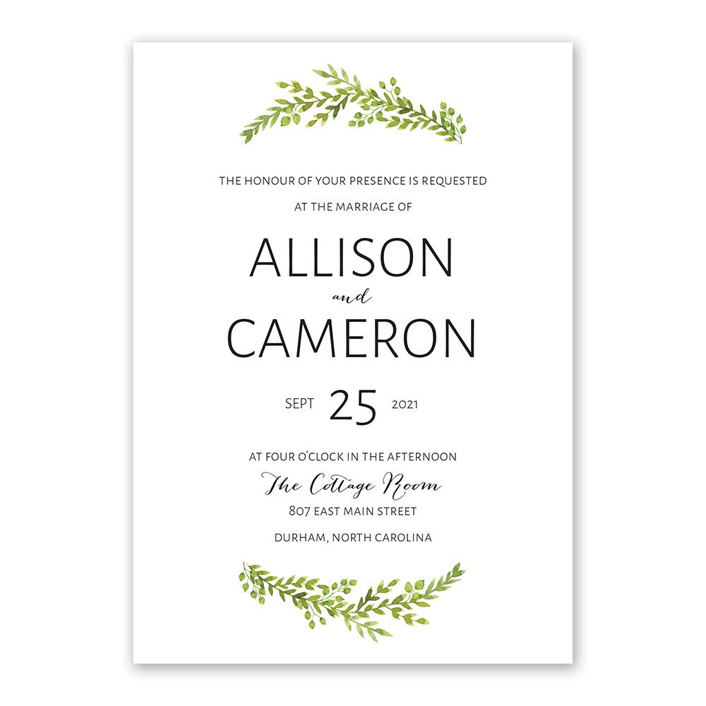 1000x1000 Watercolor Greenery Invitation Invitations By Dawn - Greenery Watercolor