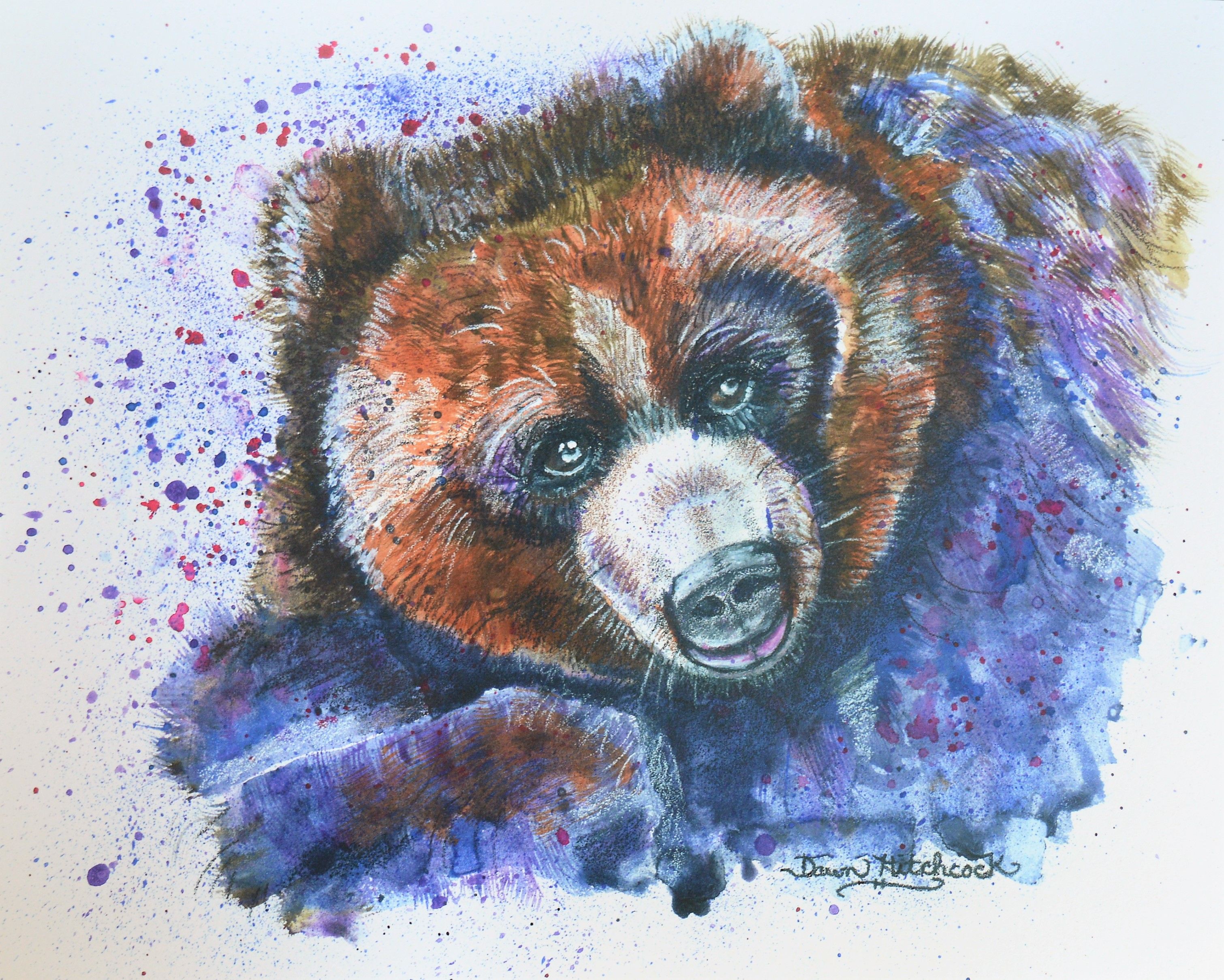 3021x2420 Grizzly Bear Watercolor Print, By Artist Dawn Hitchcock. On Sale - Grizzly Bear Watercolor