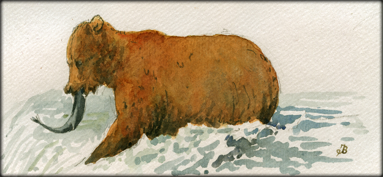 750x348 San Martin Arts Crafts Grizzly Bears. - Grizzly Bear Watercolor