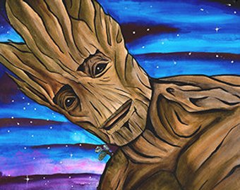 340x270 Watercolor Groot Etsy - Groot Watercolor