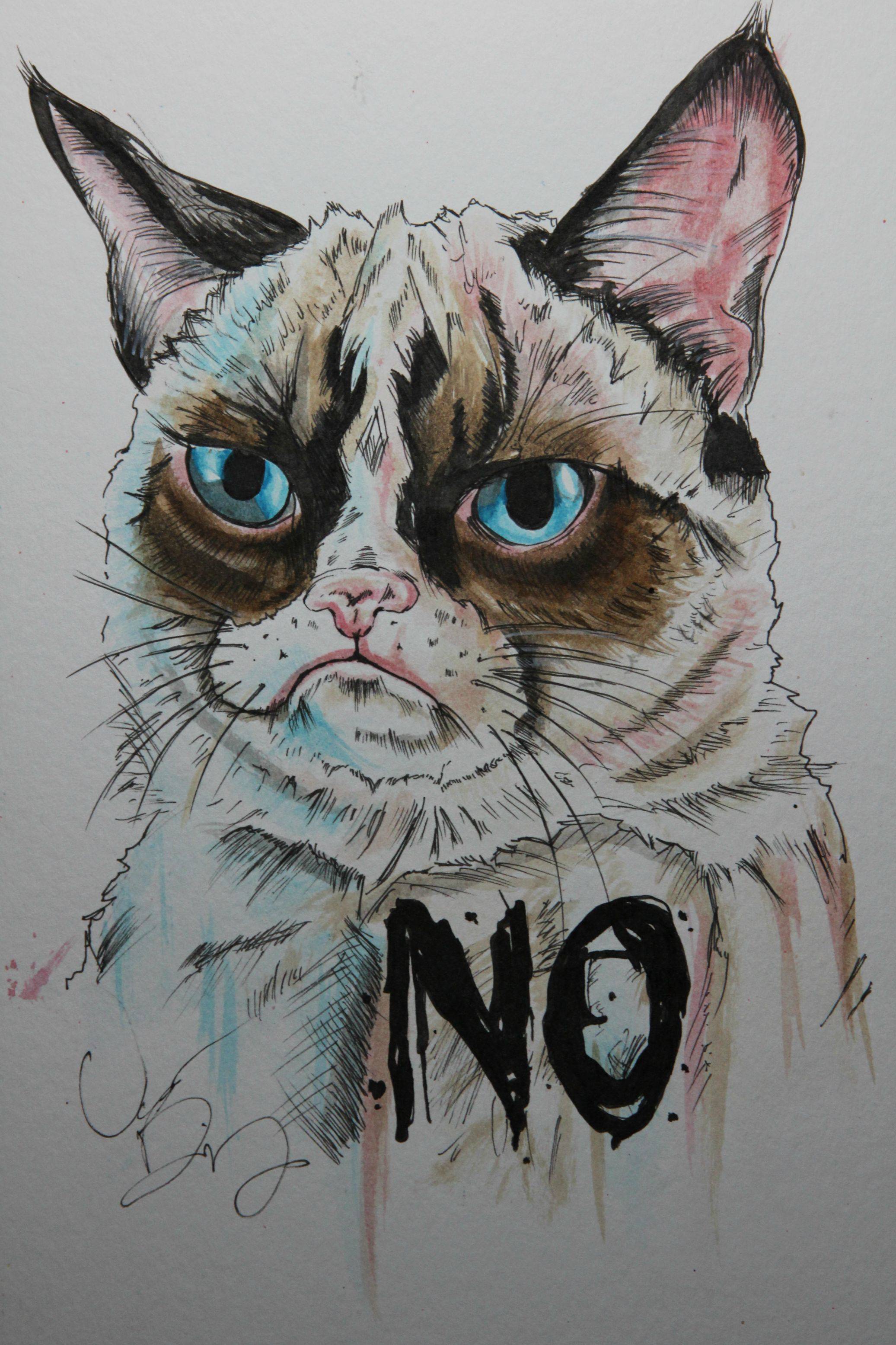 2073x3110 Grumpy Cat Watercolor - Grumpy Cat Watercolor