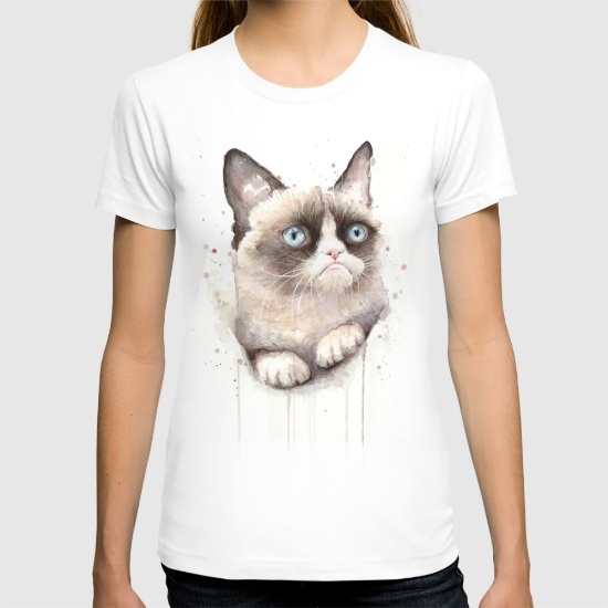 550x550 Grumpy Cat Watercolor Shirt - Grumpy Cat Watercolor