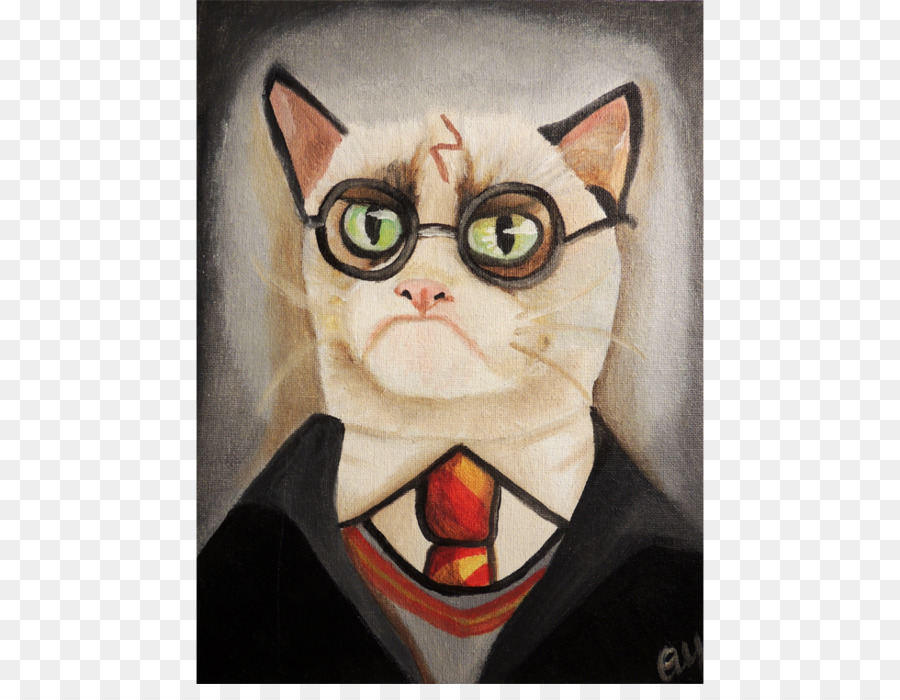 900x700 Kitten Grumpy Cat Art - Grumpy Cat Watercolor