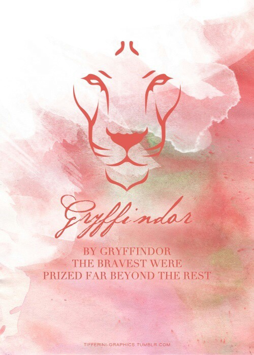 500x700 Gryffindor Discovered By On We Heart It - Gryffindor Watercolor