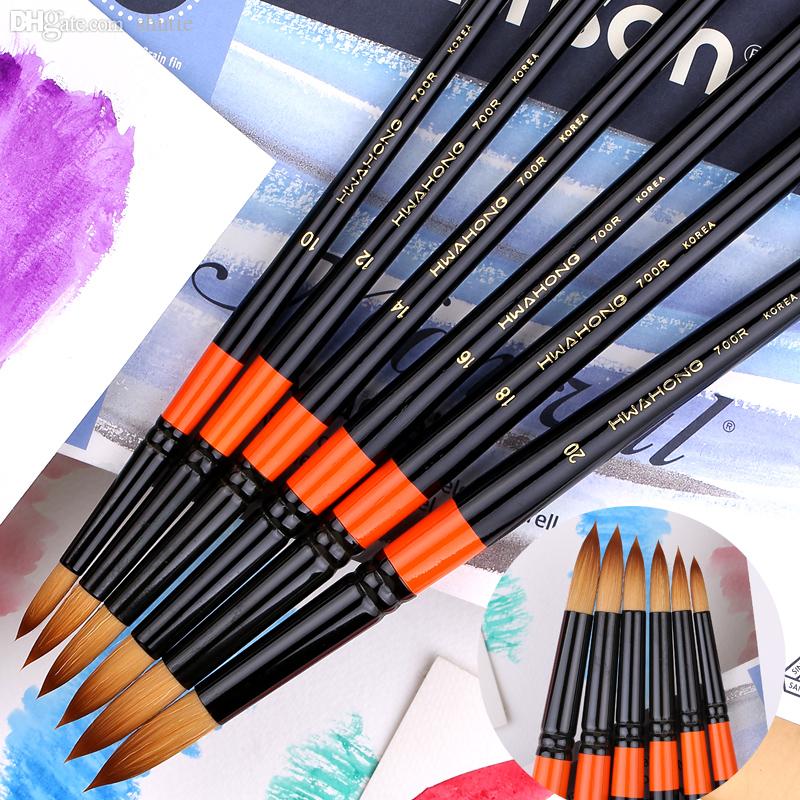 800x800 Wholesale Korean Hwahong 700 Classic Pointed Round Medium Length - Guitar Brand Watercolor Paint