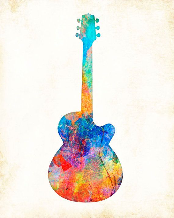 Guitar Brand Watercolor Paint at PaintingValley.com | Explore ...