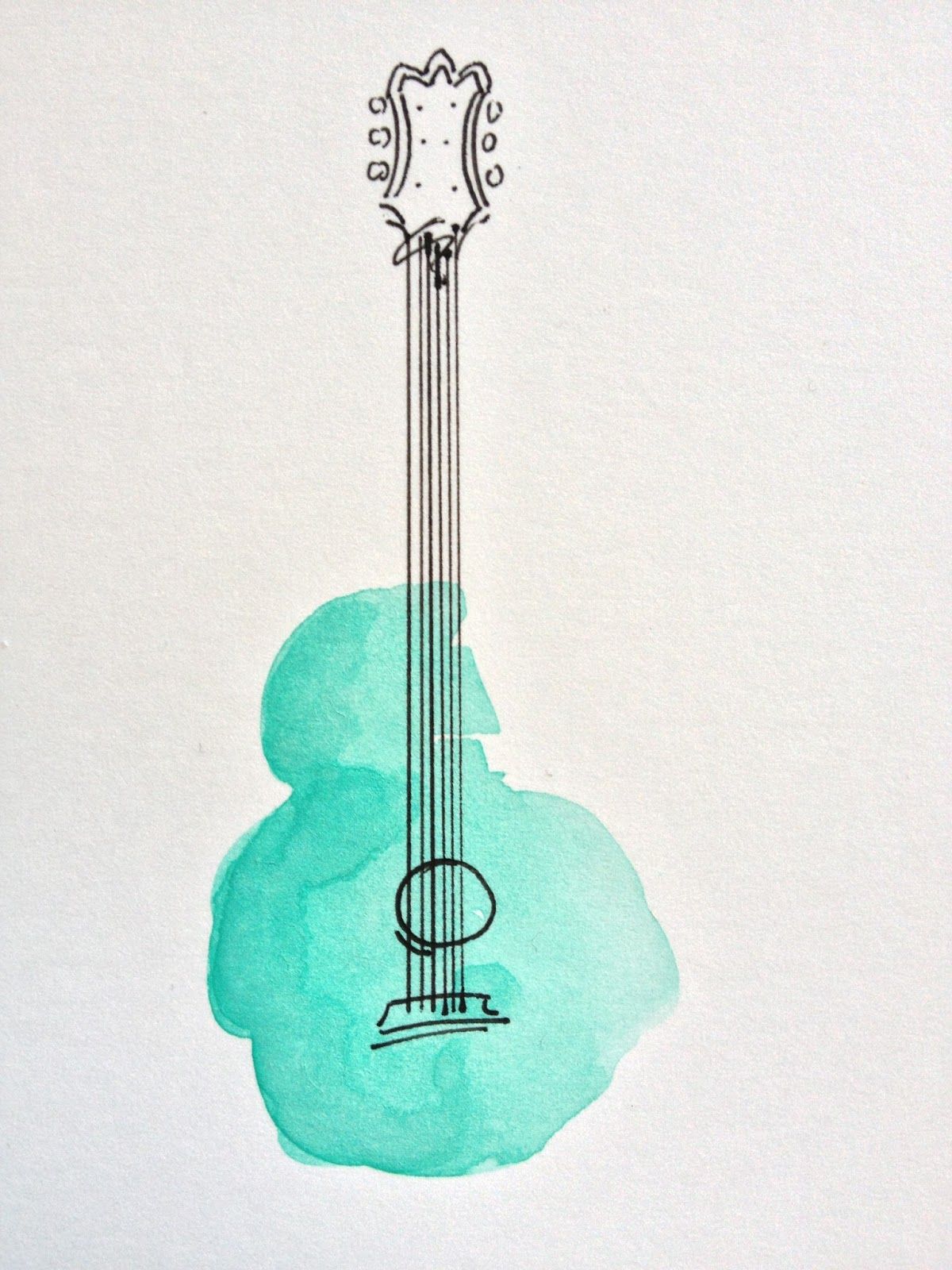 1200x1600 Watercolor - Guitar Watercolor