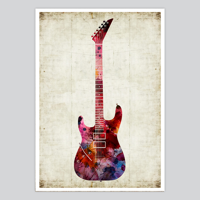 700x700 Watercolor Print Guitar - Guitar Watercolor