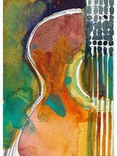 236x315 Guitar Watercolor - Guitar Watercolor