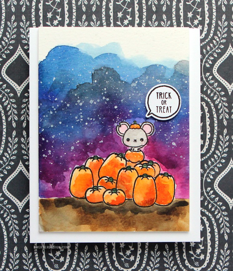 745x867 Watercolor Halloween Card (Feat. Mama Elephant Stamps - Halloween Watercolor