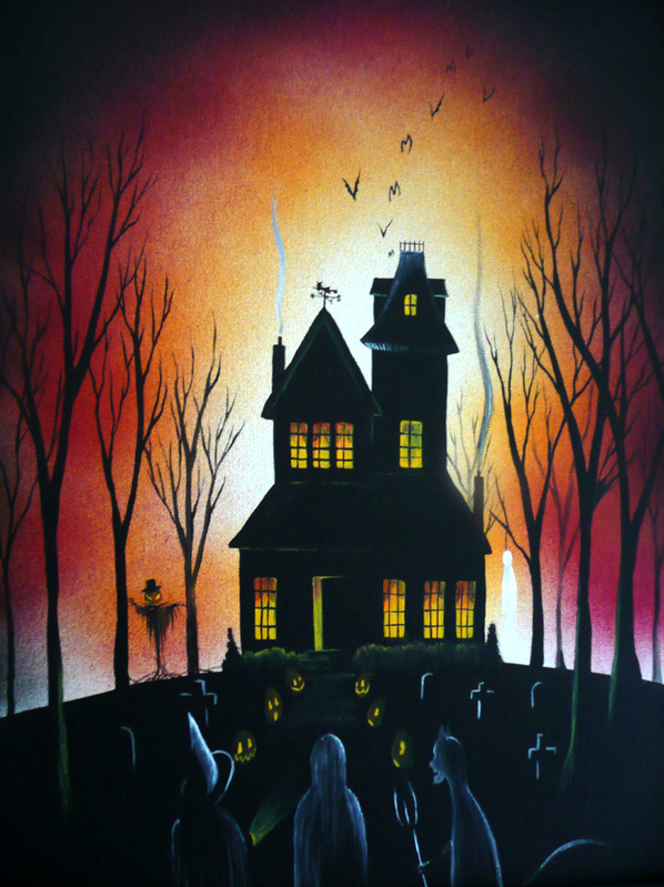 Halloween Watercolor Paintings at PaintingValley.com | Explore ...