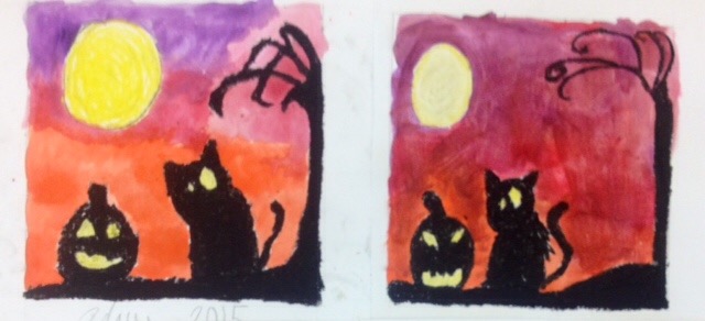 640x292 Halloween Watercolor Art Lesson Spooky Silhouettes - Halloween Watercolor Paintings