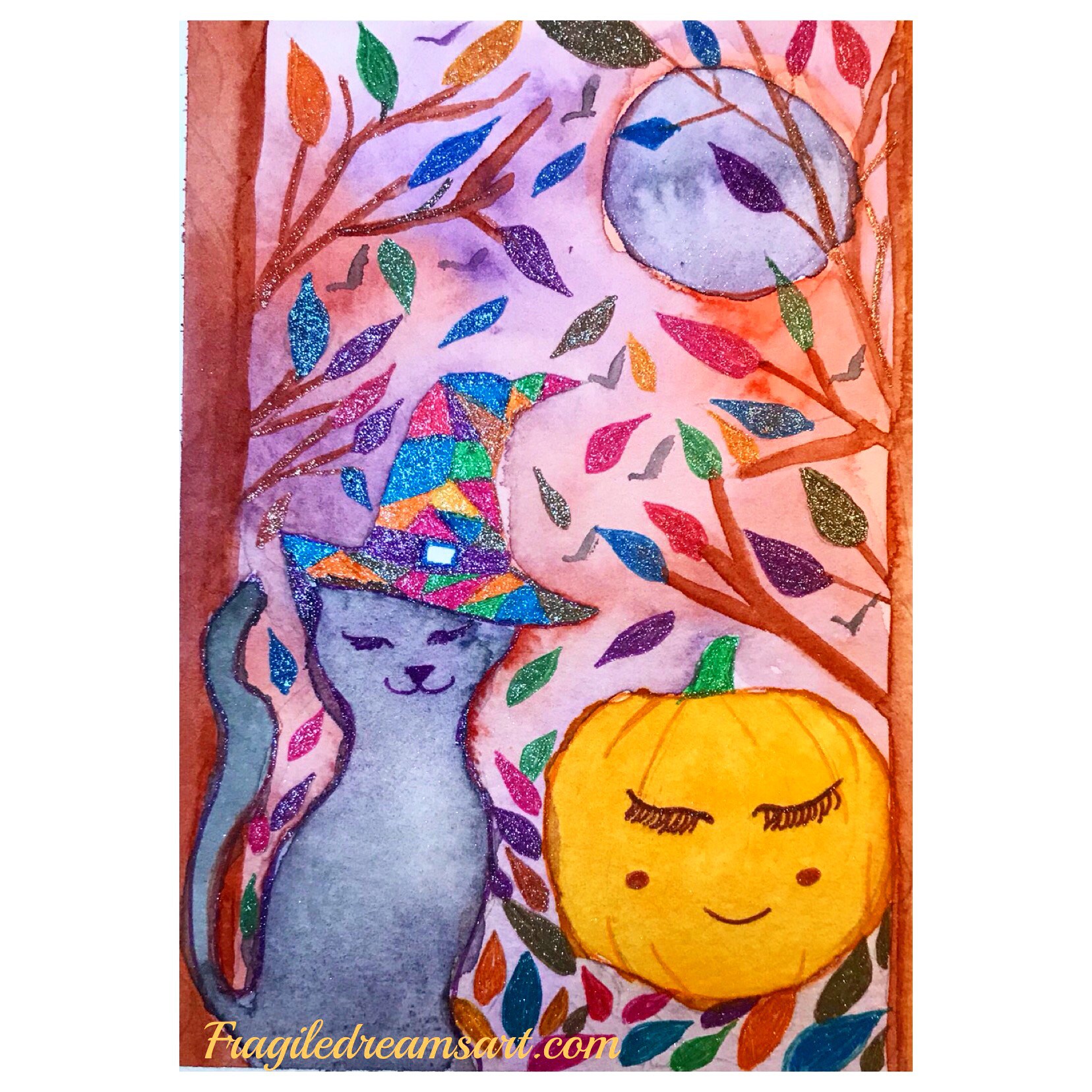 1656x1656 Halloween Watercolor Paintings Fragiledreamsart - Halloween Watercolor Paintings