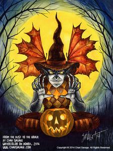 225x300 Original Paintings Shop Sinister Dark Art Amp Creations By Chad - Halloween Watercolor Paintings