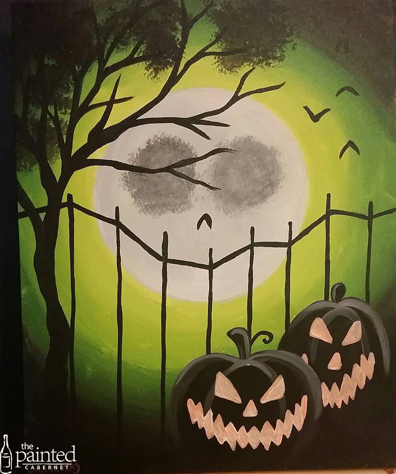 802x960 The Painted Cabernet - Halloween Watercolor Paintings