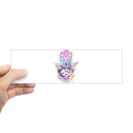 460x460 Hamsa Bumper Stickers - Hamsa Hand Watercolor