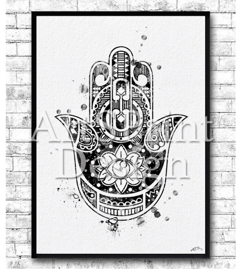 800x888 Hamsa Hand Watercolor - Hamsa Hand Watercolor