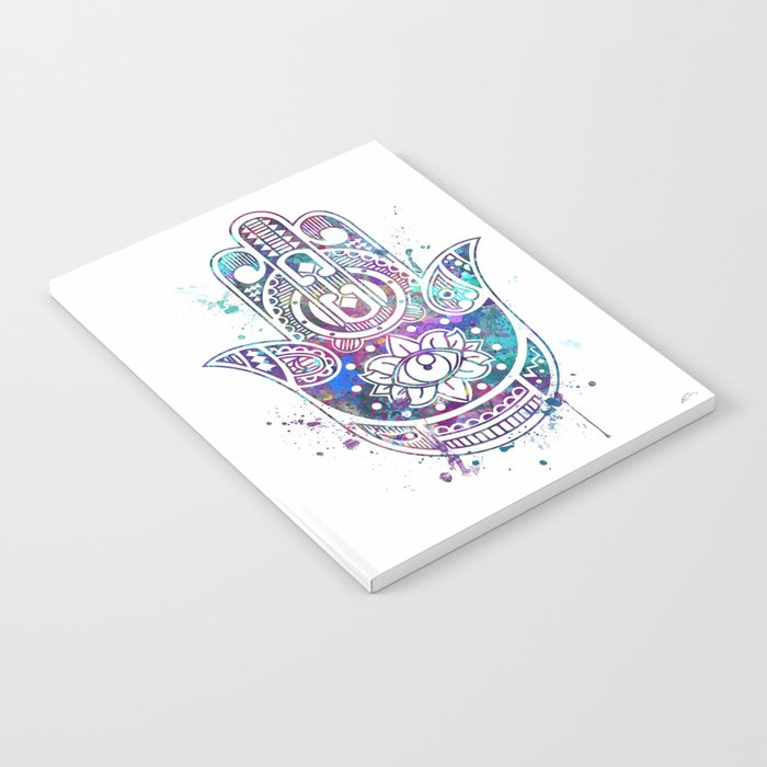 700x700 Hamsa Hand Watercolor Poster Wedding Gift Notebook By Svetlaart - Hamsa Hand Watercolor