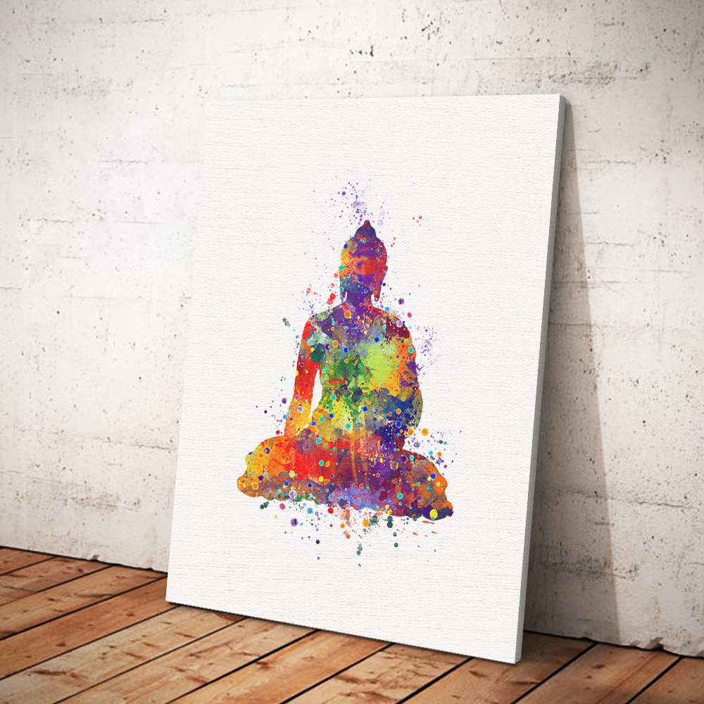 1000x1000 Buy Instant Digital Watercolor Print Buddha Hamsa - Hamsa Hand Watercolor