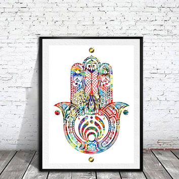 354x354 Best Hamsa Poster Products On Wanelo - Hamsa Hand Watercolor