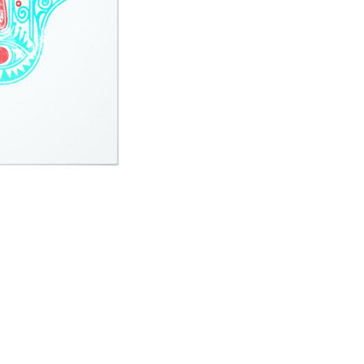 530x530 Girly Red Teal Watercolor Hamsa Hand Of Fatima Paper - Hamsa Hand Watercolor