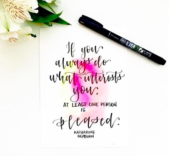 554x499 Intro To Hand Lettering + Watercolor Workshop The Lemon Collective - Hand Lettering Watercolor