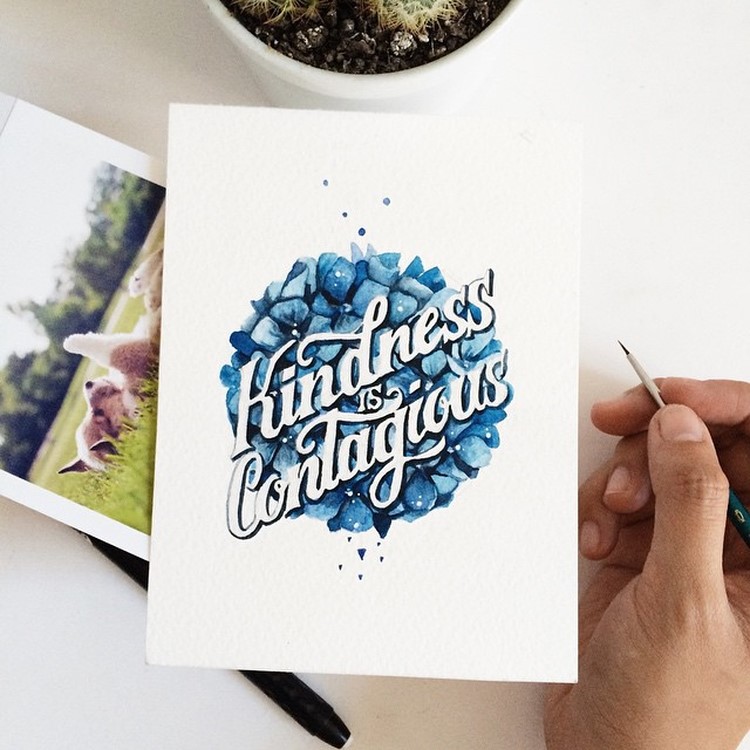 750x750 Creative Watercolor Hand Lettering Quotes By June Digan - Hand Lettering Watercolor