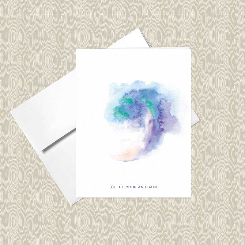 800x800 Gypsy Moon Watercolor Greeting Cards - Hand Painted Watercolor Greeting Cards