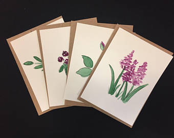 340x270 Hand Painted Cards Etsy - Hand Painted Watercolor Greeting Cards