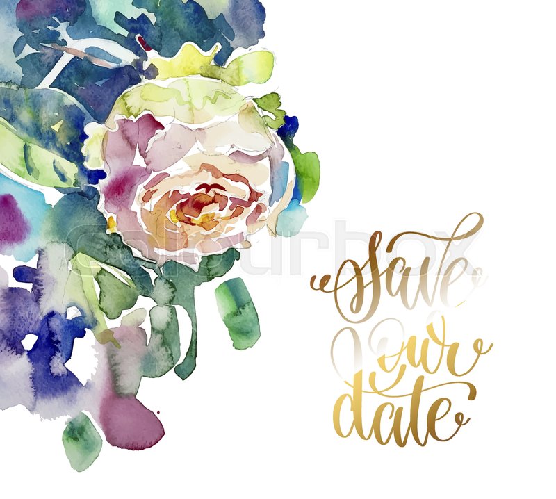 800x718 Hand Painting Watercolor Rose Greeting Card To Wedding Invitation - Hand Painted Watercolor Greeting Cards